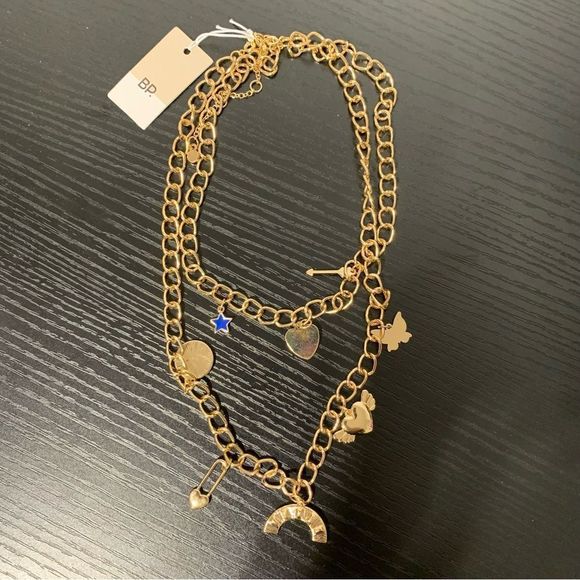 NEW BP rainbow butterfly star heart golden necklace - Picture 1 of 5